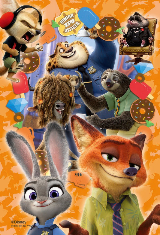 Yanoman 97-266　Happiness Frame / Zootopia　70 Pieces Crystal Jigsaw Puzzle