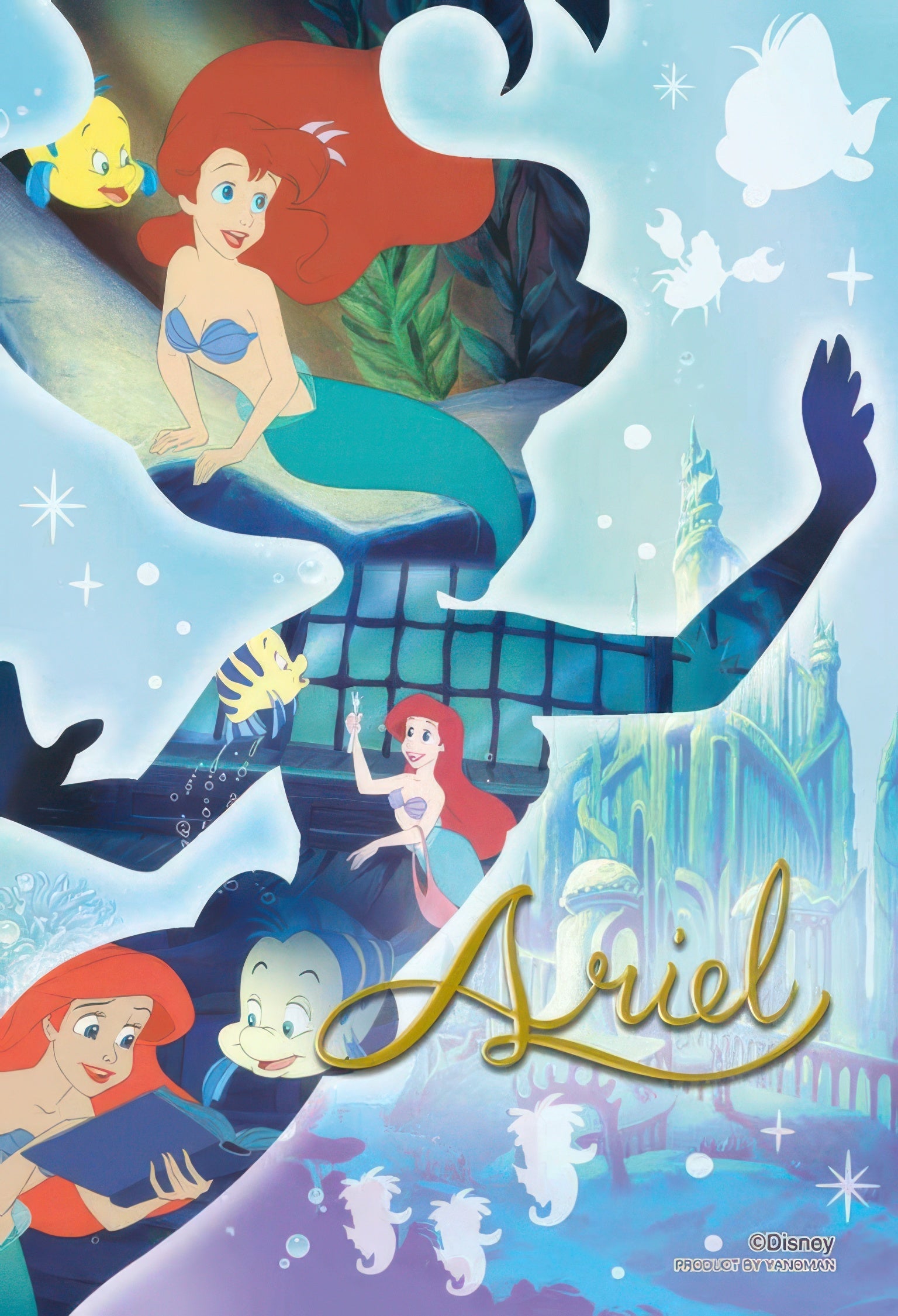 yanoman-97-273-silhouette-memory---ariel-70-pieces-jigsaw-puzzle