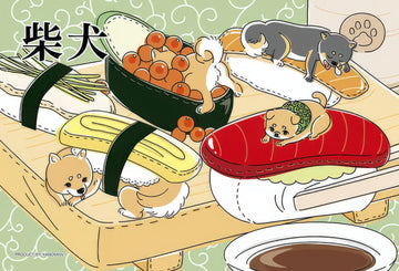 yanoman-97-314-yum!-shiba-inu-sushi-heaven-70-pieces-jigsaw-puzzle