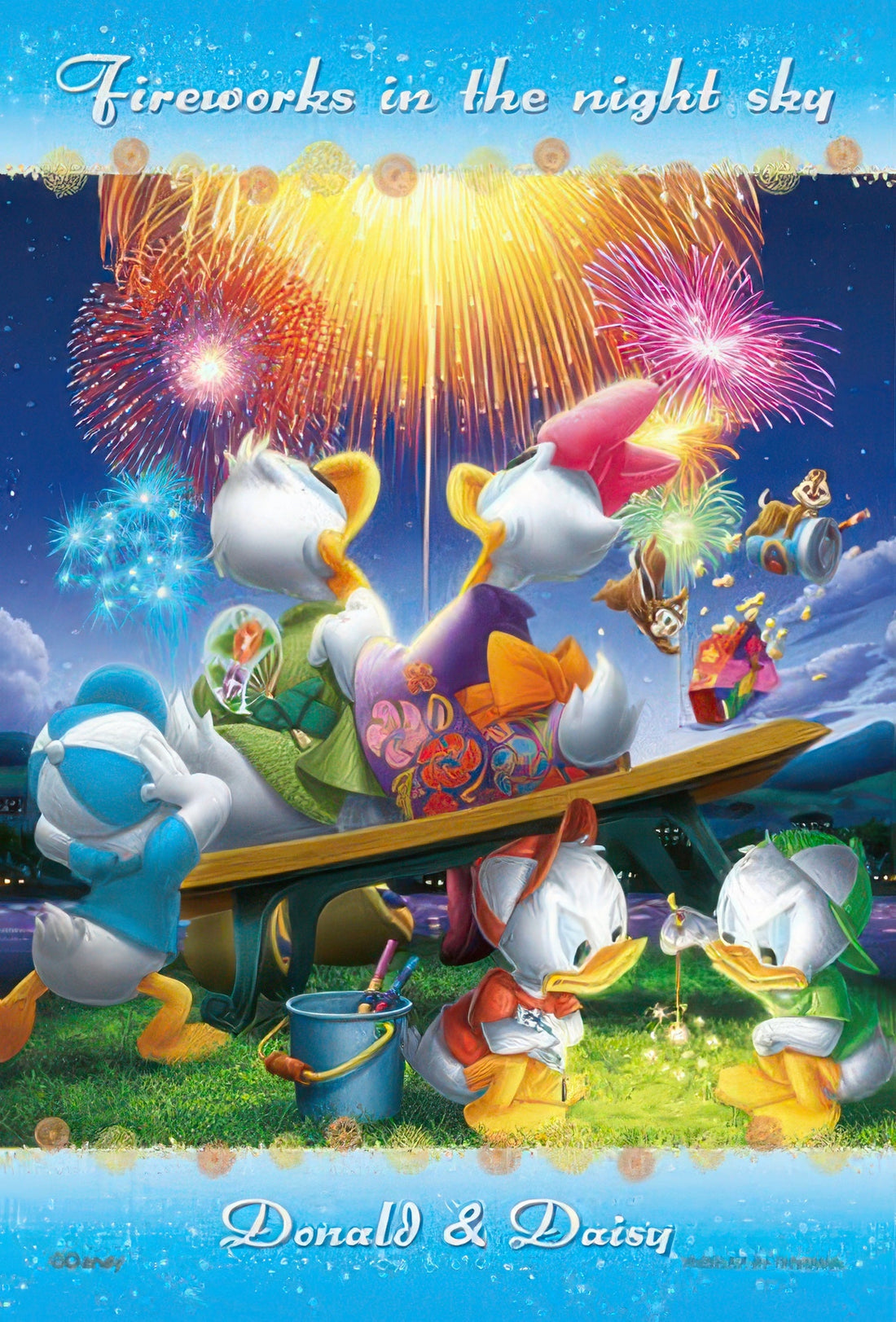 yanoman-97-47-mickey-friends-fireworks-in-the-night-sky-70-pieces-crystal-jigsaw-puzzle