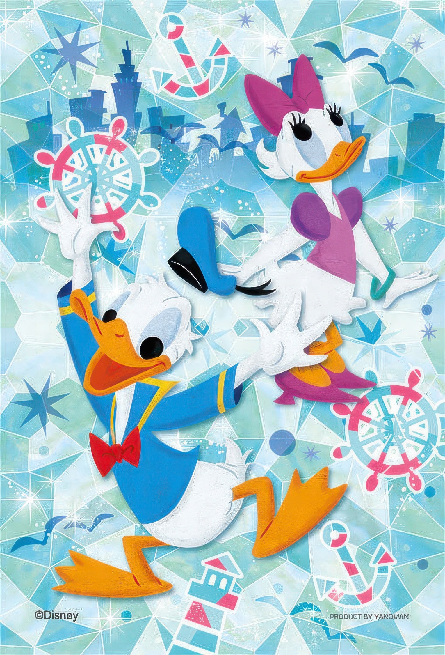 yanoman-97-95-donald-duck-glass-ocean-70-pieces-crystal-jigsaw-puzzle