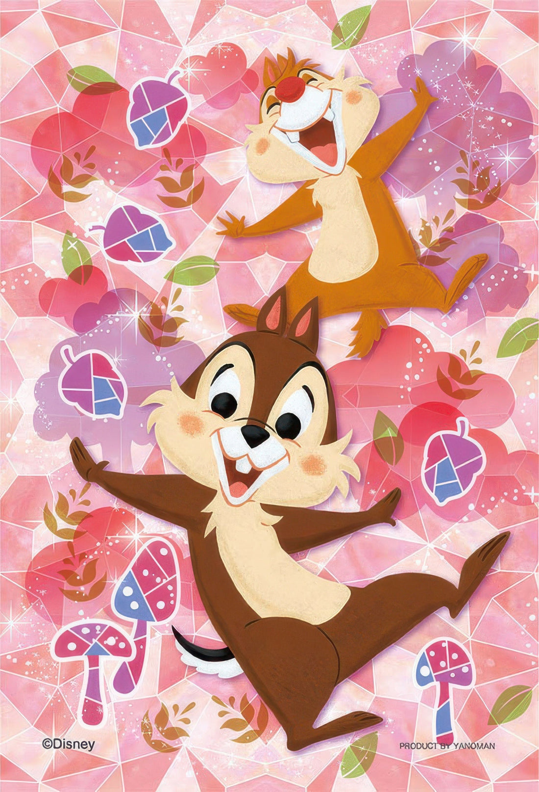 yanoman-97-96-chip-dale-glass-nuts-70-pieces-crystal-jigsaw-puzzle