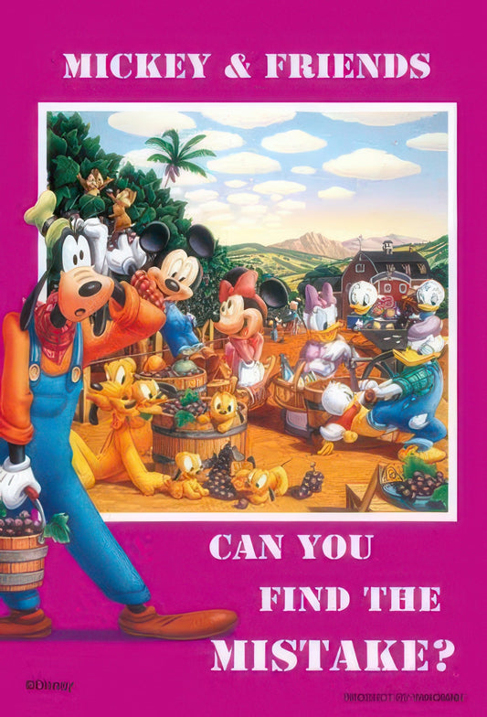 Yanoman 98-479　Mickey & Friends • Grape Picking　204 Pieces Jigsaw Puzzle