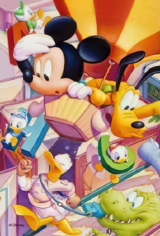 Yanoman 98-489　Mickey & Friends • Adventure Balloon　204 Pieces Jigsaw Puzzle