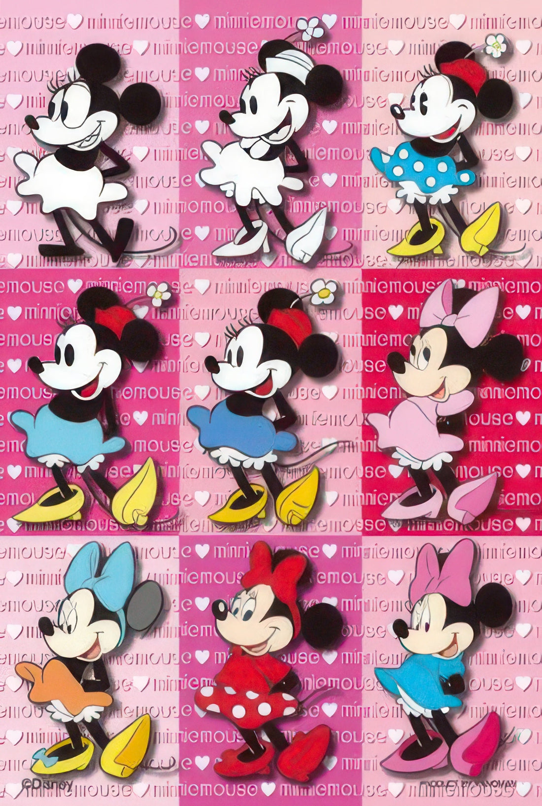 yanoman-98-601-minnie-mouse-generations-204-pieces-jigsaw-puzzle