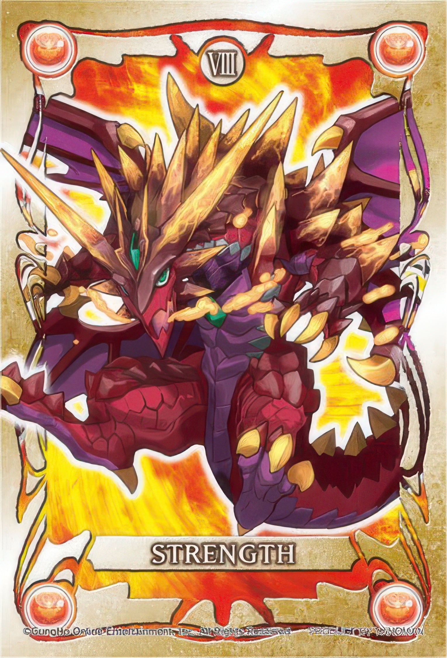 yanoman-99-312-puzzle-dragons-tarot-strength-99-pieces-jigsaw-puzzle