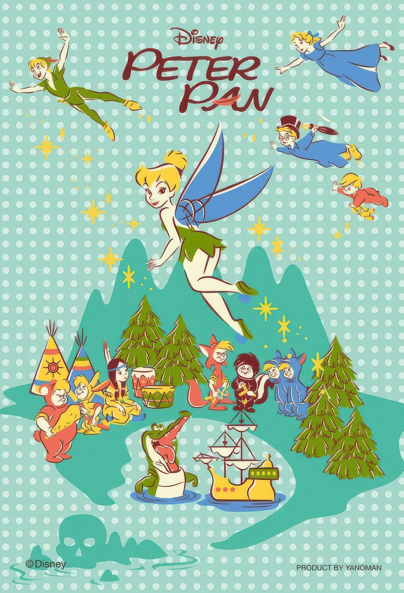 yanoman-99-374-tinker-bell-dream-time-peter-pan-99-pieces-jigsaw-puzzle