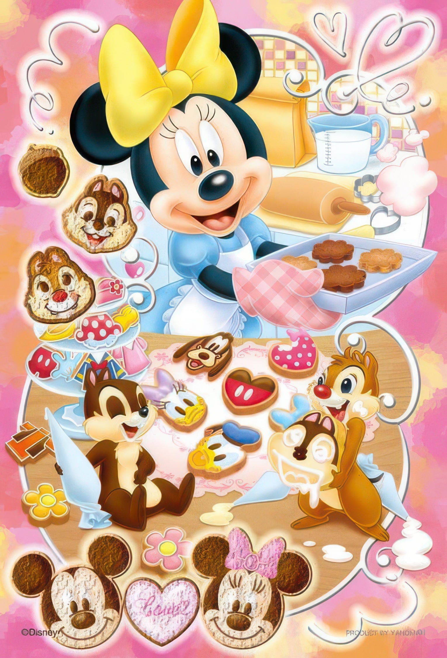 yanoman-99-450-minnie-mouse-pastry-99-pieces-jigsaw-puzzle