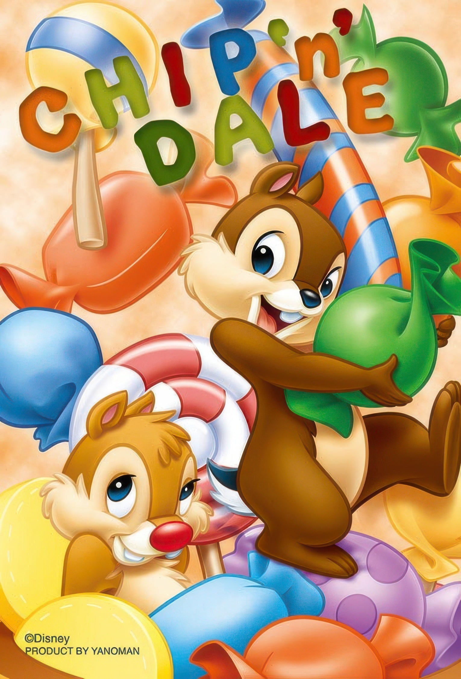 yanoman-99-453-chip-dale-candy-pot-99-pieces-jigsaw-puzzle