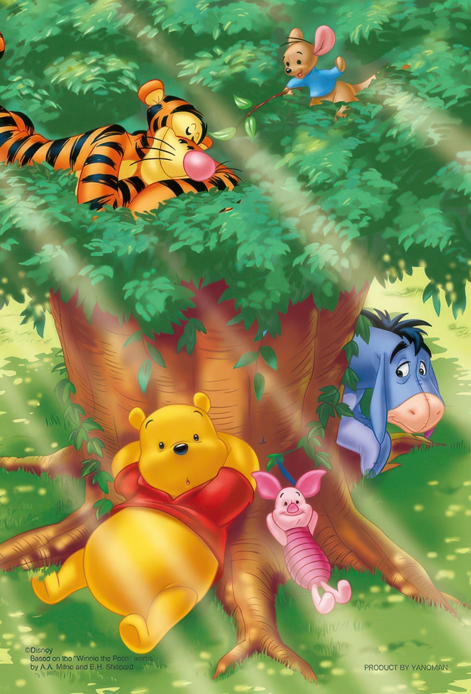 yanoman-99-457-winnie-the-pooh-under-a-big-tree-99-pieces-jigsaw-puzzle